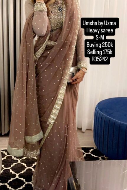 UMSHA BY UZMA BABAR SAREE R35242