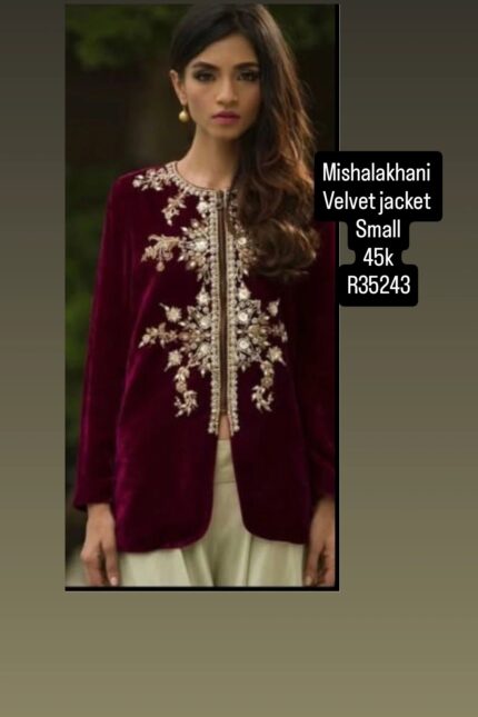 MISHALAKHANI VELVET JACKET R35243